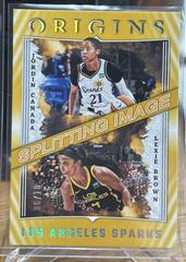Jordin Canada, Lexie Brown [Gold] #10 Basketball Cards 2023 Panini Origins WNBA Splitting Image Prices