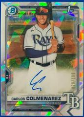 Carlos Colmenarez [Atomic Refractor] #CPA-CC Baseball Cards 2021 Bowman Chrome Prospect Autographs Prices