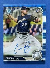 Corbin Burnes [Blue Refractor] Baseball Cards 2019 Bowman Chrome Rookie Autographs Prices