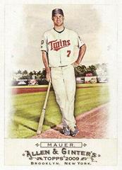 Joe Mauer #92 Baseball Cards 2009 Topps Allen & Ginter Prices