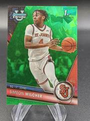 Simeon Wilcher [Green Sapphire] #15 Basketball Cards 2023 Bowman Chrome University Sapphire Prices