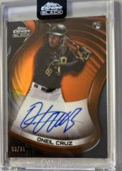 Oneil Cruz [Orange] #CBA-OC Baseball Cards 2022 Topps Chrome Black Autographs Prices