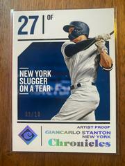 Giancarlo Stanton [Artist's Proof] Baseball Cards 2018 Panini Chronicles Prices