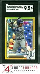 Heriberto Hernandez [Gold Refractor] #BDC-100 Baseball Cards 2021 Bowman Draft Chrome Prices
