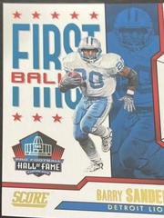 Barry Sanders [Gold] #9 Football Cards 2023 Panini Score First Ballot Prices