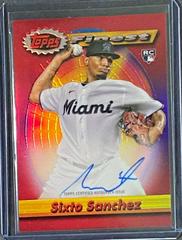 Sixto Sanchez [Red Refractor] #FA-SS Baseball Cards 2021 Topps Finest Autographs Prices