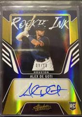 Alex De Goti [Spectrum Gold] Baseball Cards 2022 Panini Absolute Rookie Ink Autographs Prices