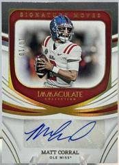 Matt Corral [Gold] #RA-MCO Football Cards 2022 Panini Immaculate Collegiate Rookie Autographs Prices