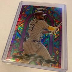 Fernando Tatis Jr. [Purple Prizm] Baseball Cards 2022 Panini Prizm Stained Glass Prices