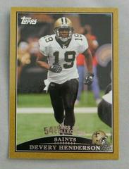 Devery Henderson #76 Football Cards 2009 Topps Prices