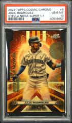 Julio Rodriguez [Superfractor] #STN-8 Baseball Cards 2023 Topps Cosmic Chrome Stella Nova Prices