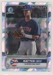 Matthew Lugo [Atomic Refractor] #STG-ML Baseball Cards 2020 Bowman Chrome Spanning the Globe Prices