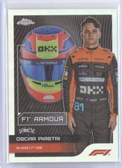 Oscar Piastri [Red Refractor] #AM-OP Racing Cards 2023 Topps Chrome Formula 1 Armour Prices