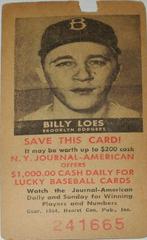 Billy Loes Baseball Cards 1954 NY Journal American Prices