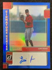 Luis Frias [Blue] #SS-LF Baseball Cards 2022 Panini Donruss Signature Series Prices