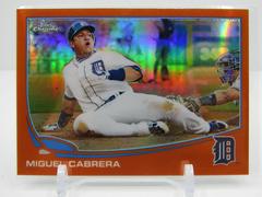 Miguel Cabrera [Sliding Orange Refractor] #100 Baseball Cards 2013 Topps Chrome Prices