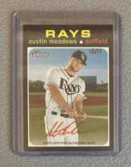 Austin Meadows [Red Ink] #AM Baseball Cards 2020 Topps Heritage Real One Autographs Prices