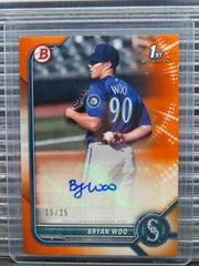 Bryan Woo [Orange] #PPA-BW Baseball Cards 2022 Bowman Paper Prospect Autographs Prices