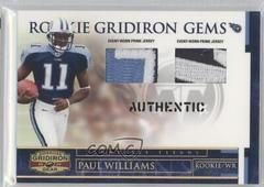 Paul Williams [Rookie Jersey Prime] Football Cards 2007 Panini Donruss Gridiron Gear Prices