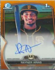 Rayner Arias [Orange] #CPA-RA Baseball Cards 2023 Bowman Chrome Prospect Autographs Prices