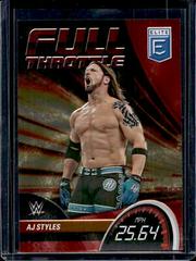 AJ Styles [Red] #11 Wrestling Cards 2023 Donruss Elite WWE Full Throttle Prices