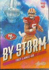 Trey Lance [Orange] #BST-3 Football Cards 2021 Panini Absolute By Storm Prices