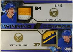 Dylan Cozens, Casey Mittelstadt [Autograph Premium] Hockey Cards 2021 SPx Winning Combos Prices