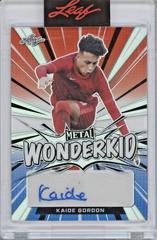 Kaide Gordon [Prismatic Red White Blue] Soccer Cards 2022 Leaf Metal Wonderkid Autographs Prices