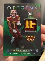 Jahan Dotson [Green] #ROP-JDO Football Cards 2022 Panini Origins Rookie Patches Prices