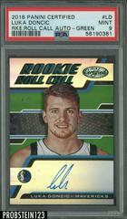 Luka Doncic [Green] Basketball Cards 2018 Panini Certified Rookie Roll Call Autographs Prices