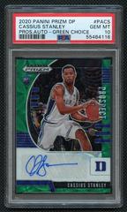 Cassius Stanley [Choice Green Prizm] Basketball Cards 2020 Panini Prizm Rookie Signatures Prices