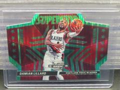 Damian Lillard [Green Pulsar] #9 Basketball Cards 2022 Panini Contenders Optic Superstar Prices