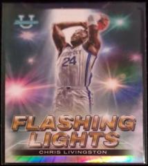 Chris Livingston #FL-4 Basketball Cards 2022 Bowman University Best Flashing Lights Prices