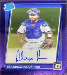 Alejandro Kirk [Purple Stars] #RRS-AK Baseball Cards 2021 Panini Donruss Optic Rated Rookie Signatures Prices