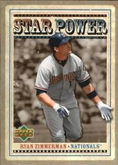 Ryan Zimmerman #SP-RZ Baseball Cards 2007 Upper Deck Star Power Prices