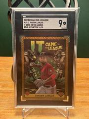 Jordan Lawlar [Gold Refractor Mega Box Mojo] Baseball Cards 2022 Bowman Chrome It Came To The League Prices