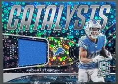 Amon Ra St. Brown [Neon Blue] #CAT-AST Football Cards 2022 Panini Spectra Catalysts Prices