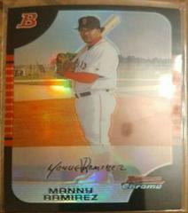 Manny Ramirez [Red Refractor] #130 Baseball Cards 2005 Bowman Chrome Prices