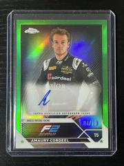 Amaury Cordeel [Green Refractor] #CAC-AC Racing Cards 2023 Topps Chrome Formula 1 Autograph Prices