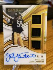 Jack Lambert #23 Football Cards 2023 Panini Immaculate Players Collection Autograph Prices