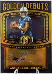 Anthony Richardson [Sapphire] #GD-2 Football Cards 2023 Panini Gold Standard Golden Debuts Autographs Prices