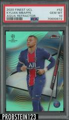 Kylian Mbappe [Aqua Refractor] Soccer Cards 2020 Topps Finest UEFA Champions League Prices