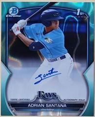 Adrian Santana [Aqua Lava] #CDA-AS Baseball Cards 2023 Bowman Draft Chrome Prospect Autographs Prices