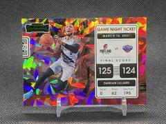 Damian Lillard [Green Ice] #12 Basketball Cards 2021 Panini Contenders Game Night Ticket Prices