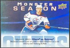 Connor McDavid #MS-65 Hockey Cards 2023 Upper Deck Monster Season Prices