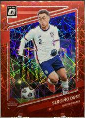 Sergino Dest [Optic Red Velocity] #162 Soccer Cards 2021 Panini Donruss Road to Qatar Prices