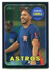 Carlos Correa [Chrome Black Refractor] Baseball Cards 2018 Topps Heritage Prices