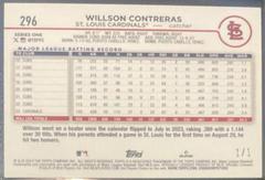 Willson Contreras [Platinum] #296 Baseball Cards 2024 Topps Prices