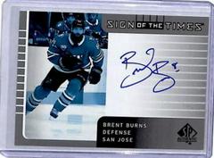 Brent Burns #SOTT-BU Hockey Cards 2021 SP Authentic Sign of the Times Autographs Prices