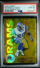Marshall Faulk [Gold Refractor] #121 Football Cards 2000 Topps Finest Prices